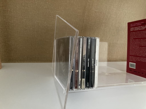 2x Vintage cd rack made of plexiglass