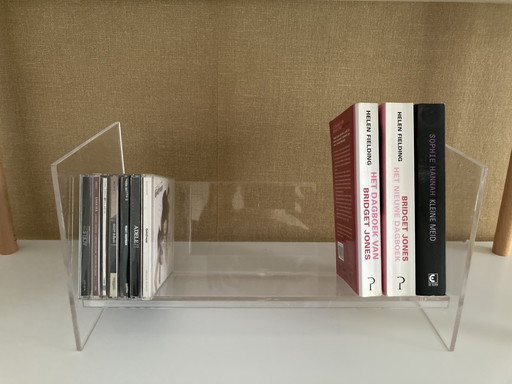 2x Vintage cd rack made of plexiglass