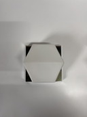 Set Of 2 Vintage Wall Lights Glashütte Limburg Hexagon White Opal Glass With Stainless Steel