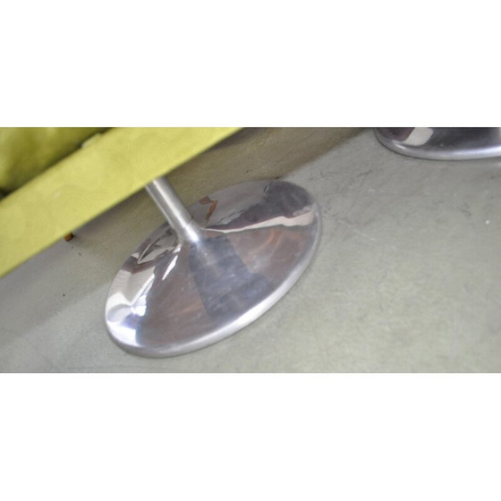 Image 1 of Conjunto de sofá y dos sillones a juego en tela - años 60