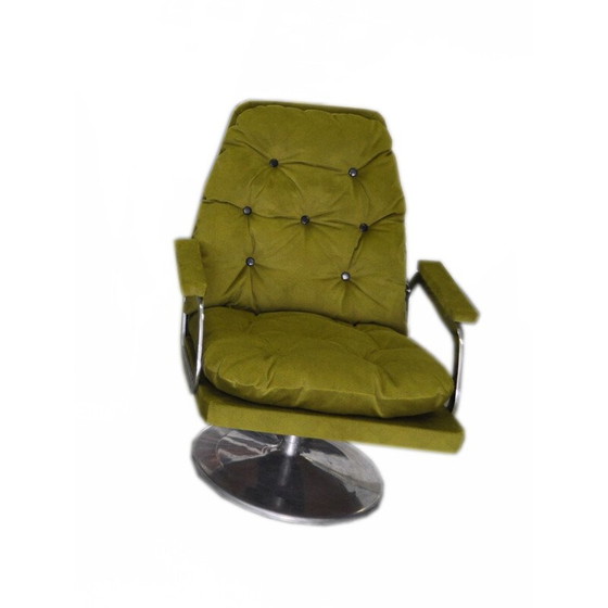 Image 1 of Conjunto de sofá y dos sillones a juego en tela - años 60