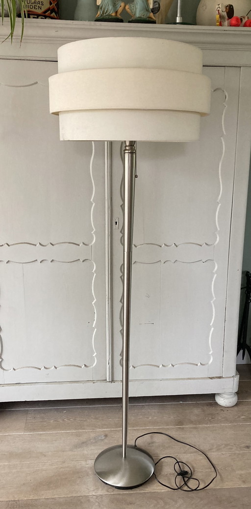 Vandeheg stainless steel floor lamp with shade