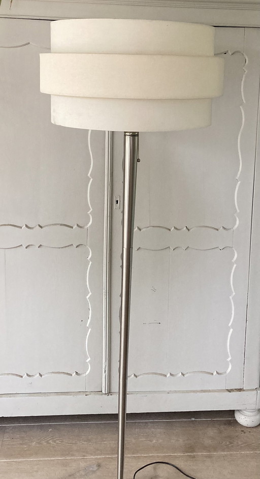 Vandeheg stainless steel floor lamp with shade