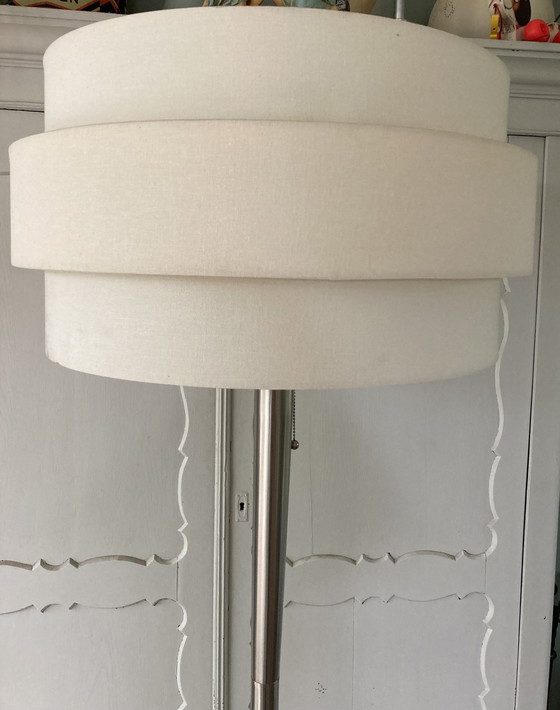 Image 1 of Vandeheg stainless steel floor lamp with shade