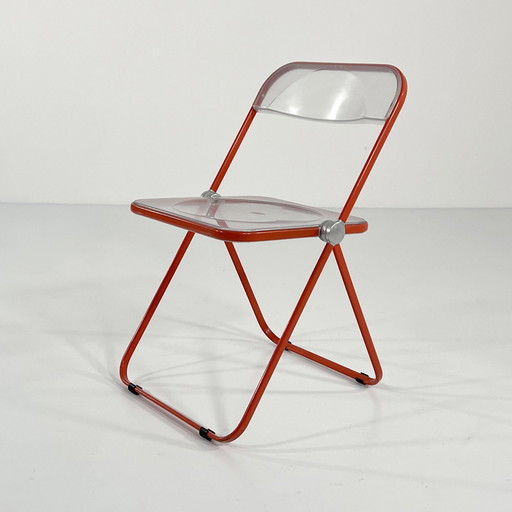 Coral Plia Folding Chair By Giancarlo Piretti For Anonima Castelli, 1960S