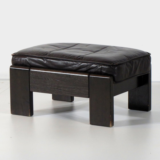 Image 1 of Vintage Leolux ottoman footstool ottoman in leather