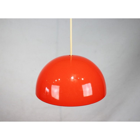 Image 1 of Lampada a sospensione vintage a forma di vaso di fiori rosso modello VP1 di Verner Panton, 1968
