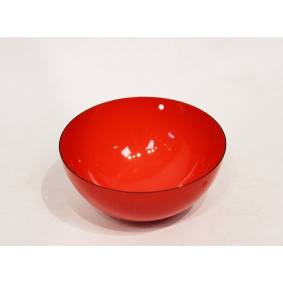 Image 1 of Lampada a sospensione vintage a forma di vaso di fiori rosso modello VP1 di Verner Panton, 1968