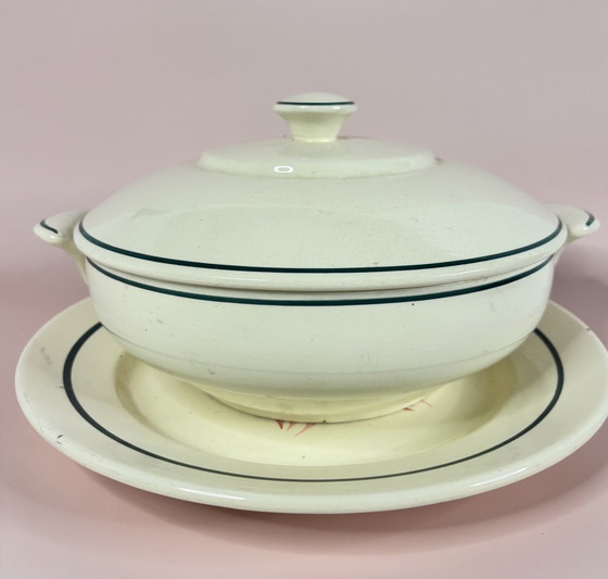 Image 1 of Soup Tureen In Givors Earthenware Flora Model