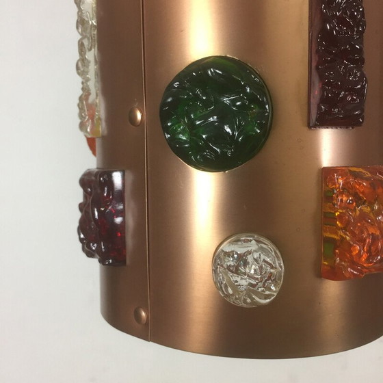 Image 1 of Set of 2 copper hanging lamps, Germany - 1970s