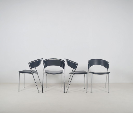 4x Italian dining chairs by Calligaris, 1990s