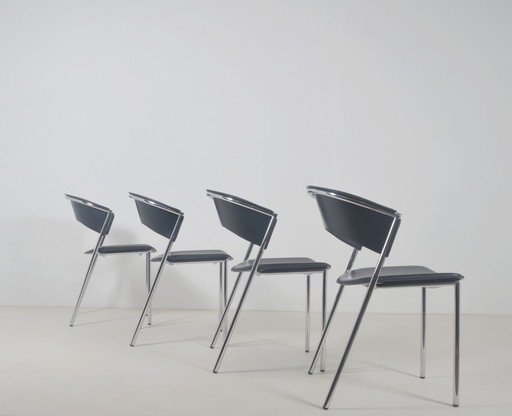 4x Italian dining chairs by Calligaris, 1990s