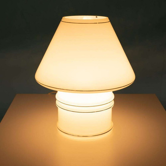 Image 1 of Lampada da tavolo in vetro vintage anni '70, era spaziale a forma di fungo