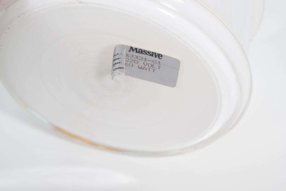 Image 1 of Lampe de table vintage en verre 1970, champignon âge de l'espace