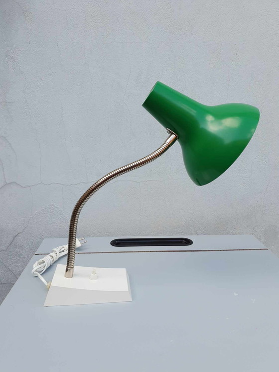 Image 1 of Lampada da tavolo vintage in metallo verde di Sis Germany, anni '70