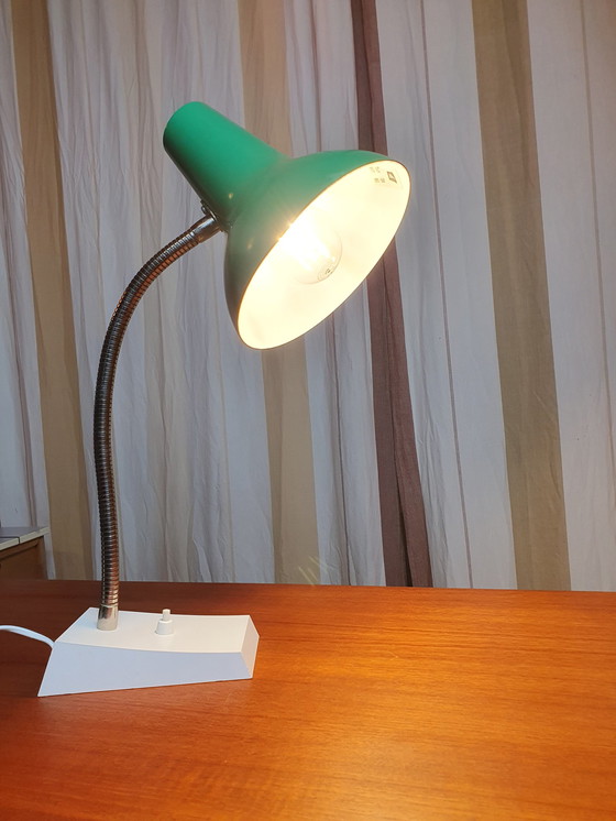Image 1 of Lampada da tavolo vintage in metallo verde di Sis Germany, anni '70