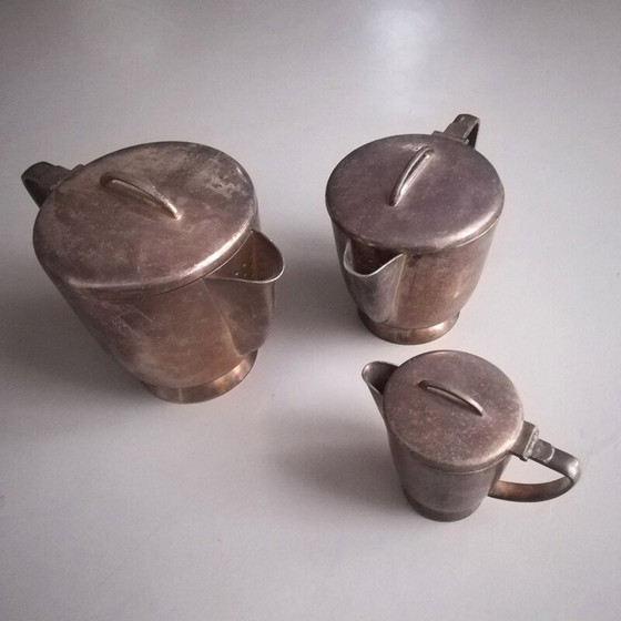 Image 1 of Set of 3 vintage teapots by Gio Ponti for Fratelli Calderoni, 1940