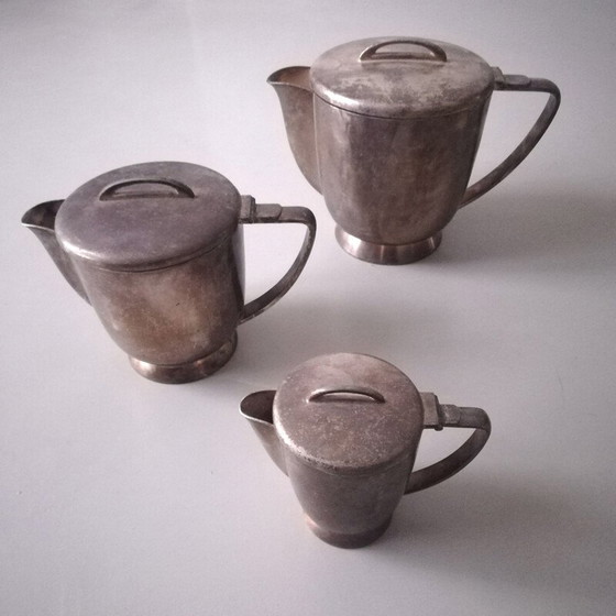 Image 1 of Set of 3 vintage teapots by Gio Ponti for Fratelli Calderoni, 1940