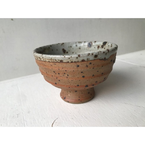 Vintage pyrite stoneware service set by Gustave Tiffoche