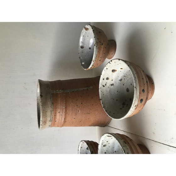 Image 1 of Vintage pyrite stoneware service set by Gustave Tiffoche
