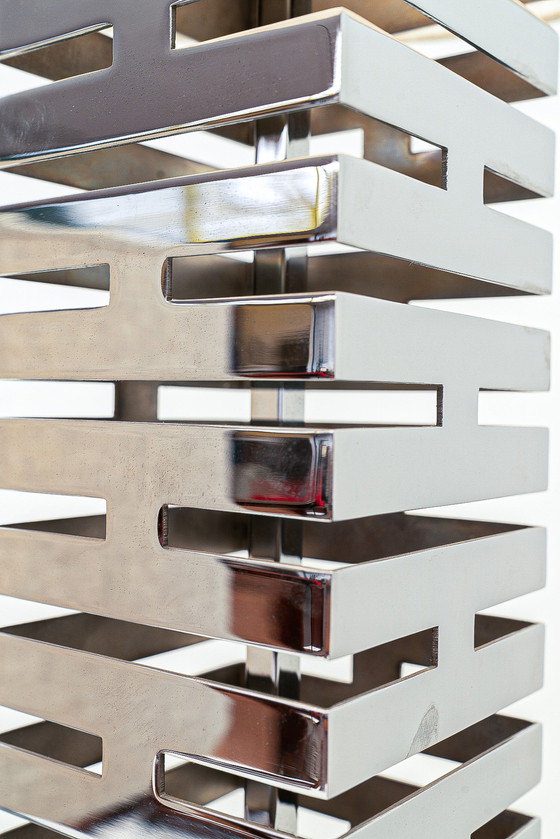 Image 1 of Pair Of Chrome Table Lamps By Max Sauze