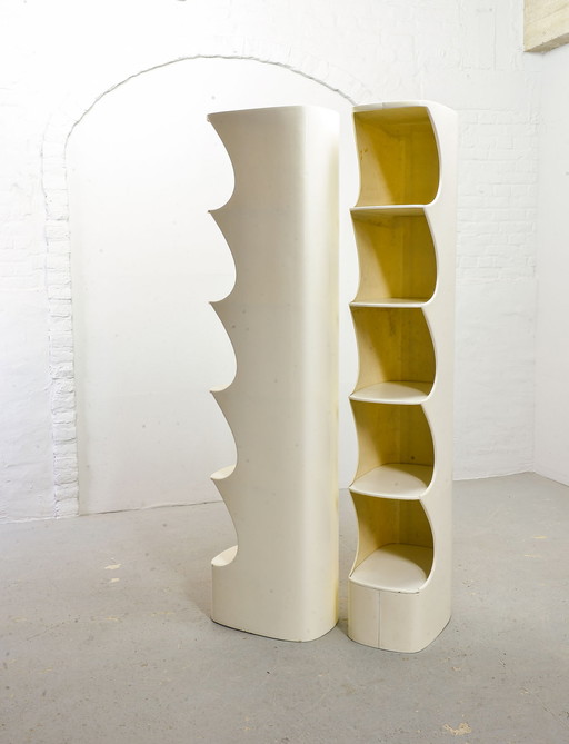 Etagère Totem blanche par Valeric Doubroucinskis pour Rodier, France, 1973