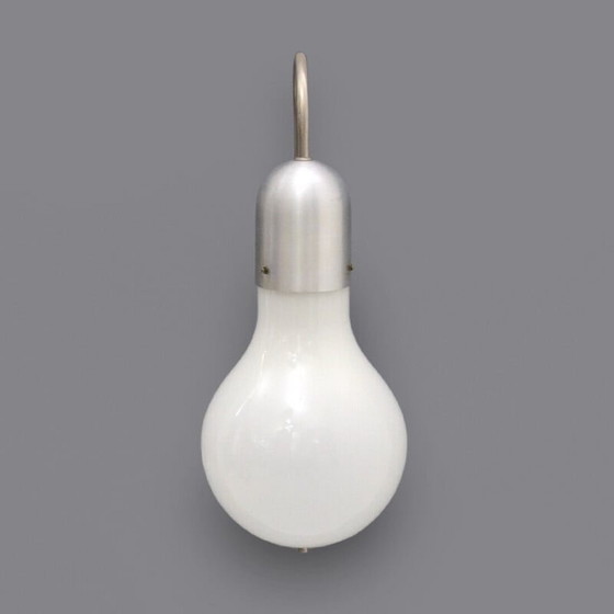 Image 1 of Vintage glass, brass and aluminum wall lamp by Stilux Milano, 1960s