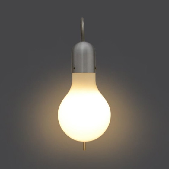 Image 1 of Vintage glass, brass and aluminum wall lamp by Stilux Milano, 1960s
