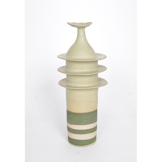 Image 1 of Cerámica antigua "Pagoda pot" en arenisca de Alan Ashpool, Inglaterra, década de 1970