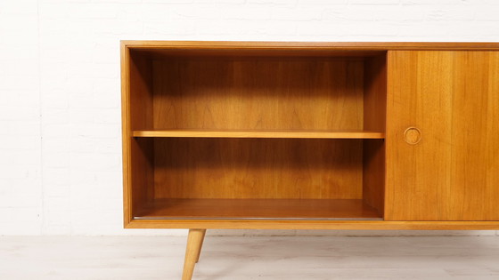 Image 1 of Buffet vintage | Japandi | Porte coulissante en verre | Meuble TV | 160 cm