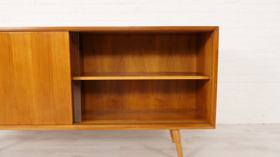 Image 1 of Vintage sideboard | Japandi | Glass sliding door | TV cabinet | 160 cm