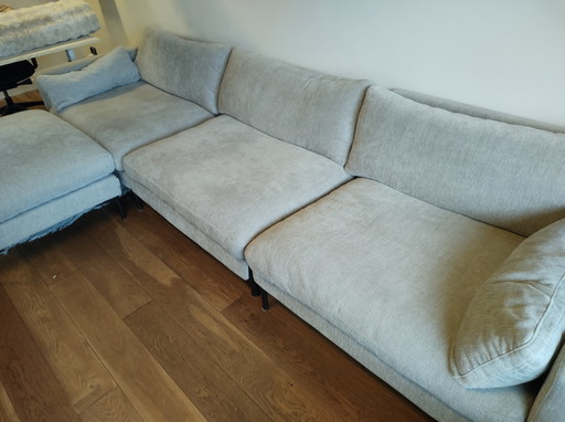 4.5-Seater Sofa Zuiver Summer Latte And Hocker