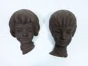 Achatit wall masks by Hans Schirmer, Germany