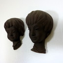 Achatit wall masks by Hans Schirmer, Germany