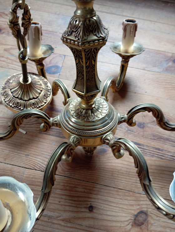 Image 1 of Bronze chandelier 6 arms Louis Xv style