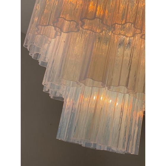 Image 1 of Contemporary Opalino Murano Glass "Tronchi" Chandelier