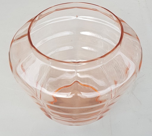 Art Deco Rosaline Glass Vase, 1920S