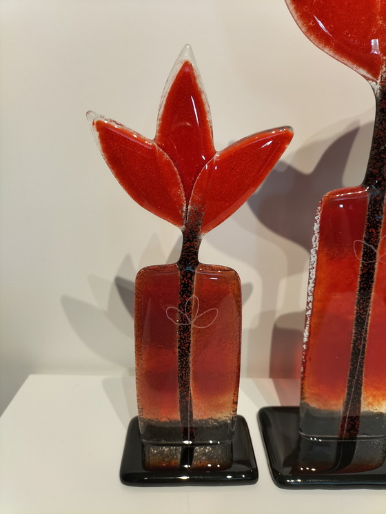 Image 1 of 2x Meadow Flower - Studio Maciej Habrat glass sculpture