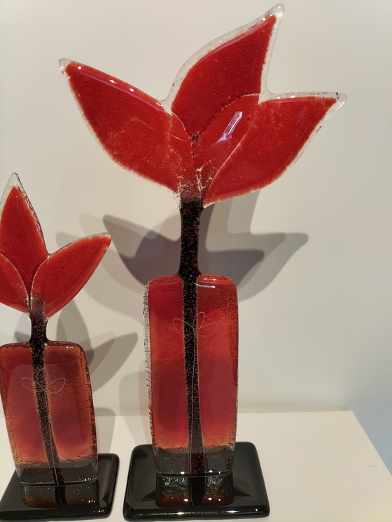 Image 1 of 2x Meadow Flower - Studio Maciej Habrat glass sculpture