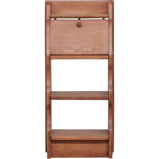 Vintage oak bookcase by Guillerme and Chambron, France 1960