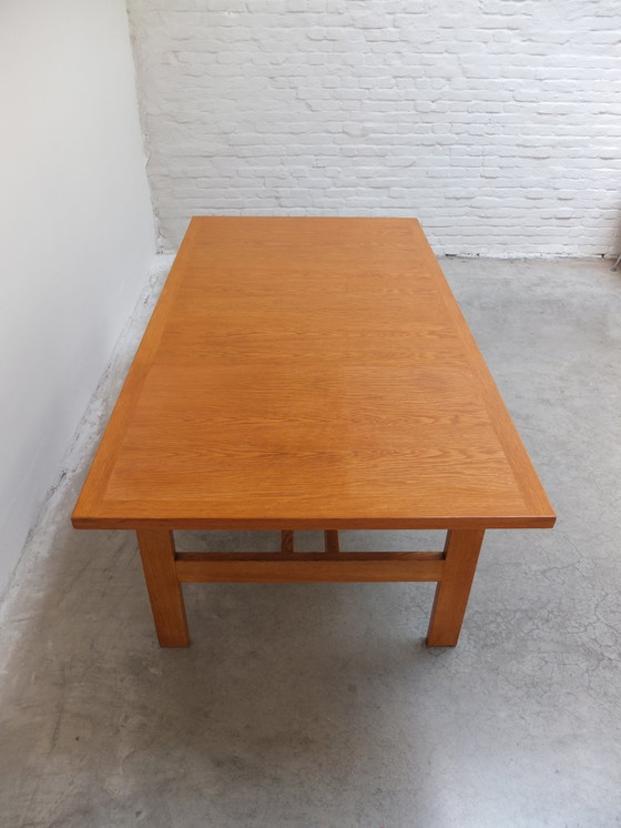 Image 1 of Extendable 'N-Line' Dining Table In Oak By P&J Neirinck, 1968