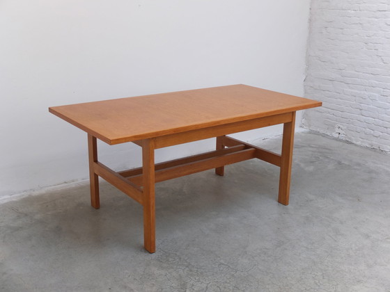 Image 1 of Extendable 'N-Line' Dining Table In Oak By P&J Neirinck, 1968