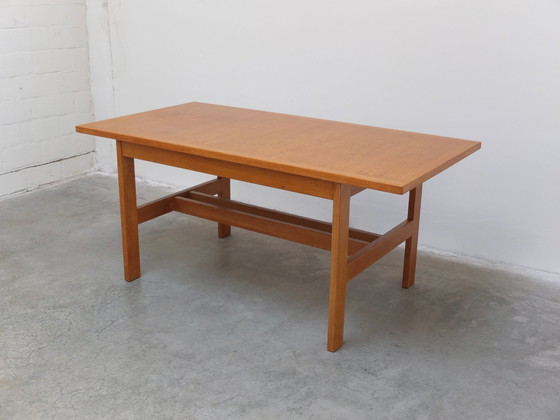 Image 1 of Extendable 'N-Line' Dining Table In Oak By P&J Neirinck, 1968