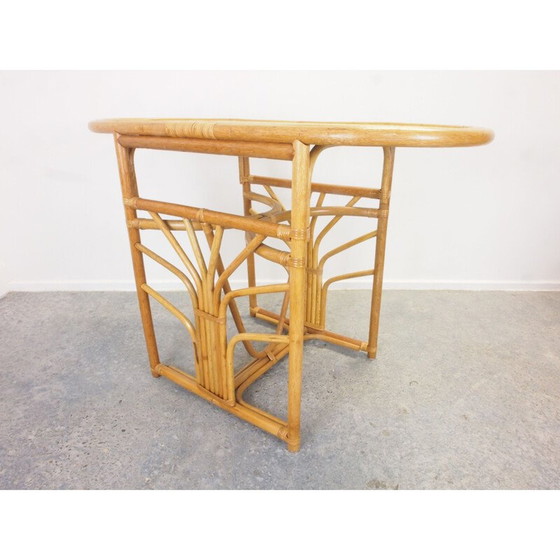 Image 1 of Vintage boho rattan small dining set 1970