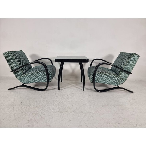 Image 1 of Set of 4 vintage armchairs H 269 by Jindřich Halabala for Up Zavody, Czechoslovakia 1940