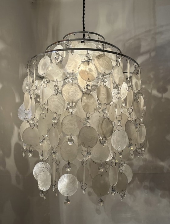 Image 1 of Lampadario vintage a sospensione Capiz 🐚 