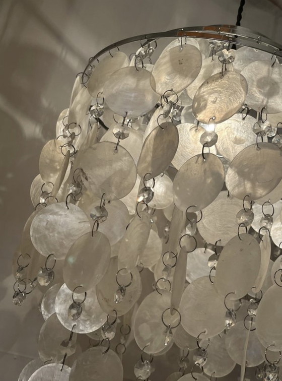 Image 1 of Lampadario vintage a sospensione Capiz 🐚 