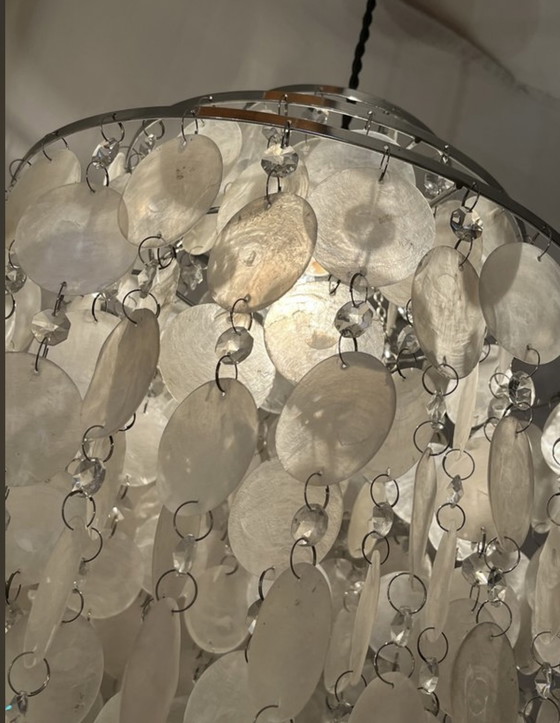 Image 1 of Lampadario vintage a sospensione Capiz 🐚 