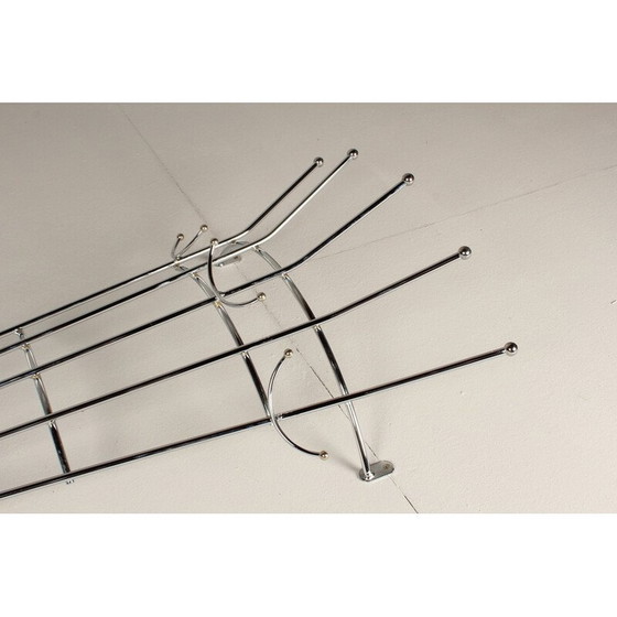 Image 1 of Vintage nickel-plated steel coat rack, 1980