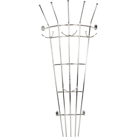 Image 1 of Vintage nickel-plated steel coat rack, 1980